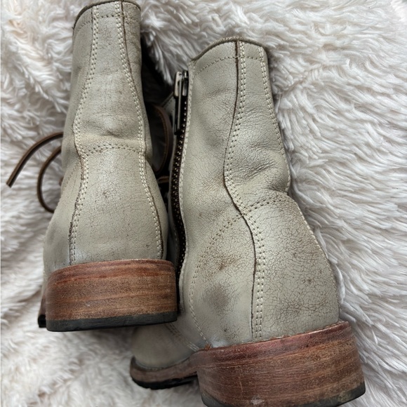 Freebird Taupe Lace-Up Ankle Boots - Picture 4 of 6